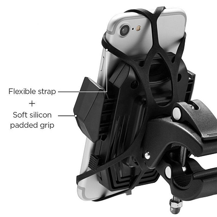 Велосипедный держатель для телефона до 6.5 дюйма на руль Spigen SGP A251 черный