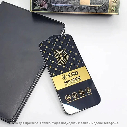 Защитное стекло для Honor 90 Lite на весь экран противоударное Digitalpart Black FG 2.5D черное
