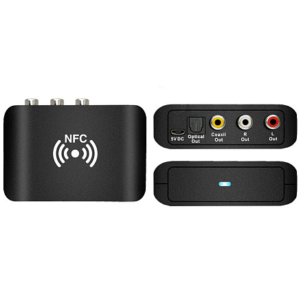 Bluetooth аудио адаптер (ресивер) SPDIF Toslink + Coaxial + 2RCA aptX Comfast CF-XU22 NFC V5.0 