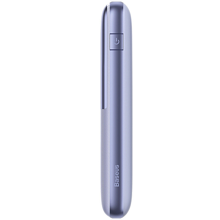 Внешний аккумулятор Baseus Bipow Pro Digital Overseas Edition с дисплеем 10000мАч (USB, Type-C, ток 3А, быстрая зарядка PD, QC 3.0, 20Вт) фиолетовый