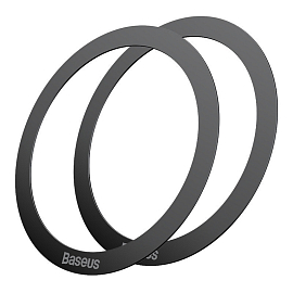 Наклейка на телефон для магнитного держателя MagSafe Baseus Halo черная 2 шт.