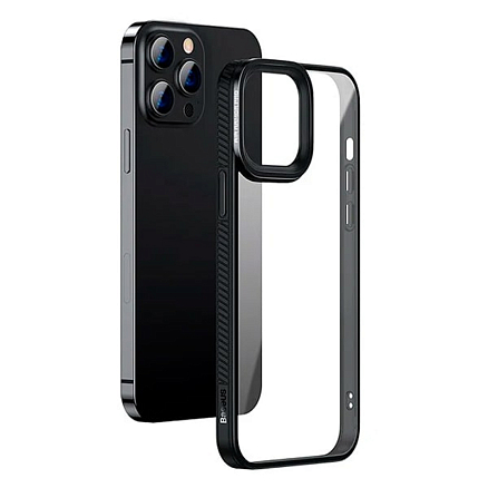 Чехол для iPhone 13 Pro Max гибридный Baseus Crystal черный