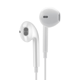 Наушники Atomic E1 вкладыши с микрофоном белые