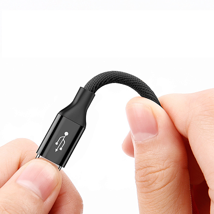 Кабель USB - Lightning для зарядки iPhone 5 м 2А плетеный Baseus Artistic черный