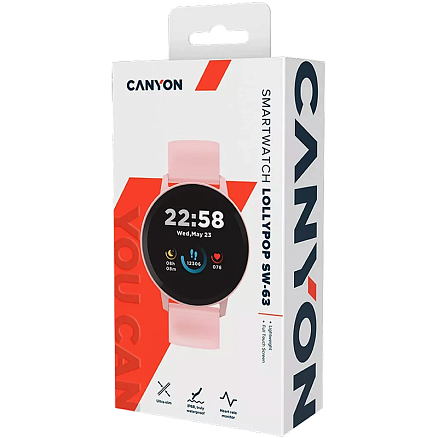 Умные часы Canyon Lollypop SW-63 розовые