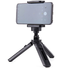 Мини-штатив для телефона, фотоаппарата или экшн-камеры Hurtel черный