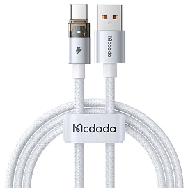 Кабель Type-C - USB для зарядки 1,2 м 6А 100W плетеный McDodo CA-6892 (быстрая зарядка PD) белый
