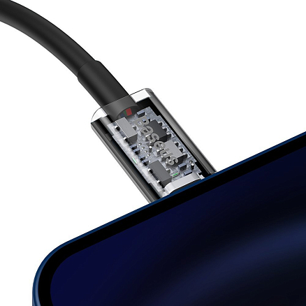 Кабель Type-C - Lightning для зарядки 1 м 20W Baseus Superior (быстрая зарядка PD) черный