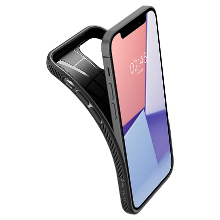 Чехол для iPhone 12 Mini гелевый Spigen Liquid Air матовый черный