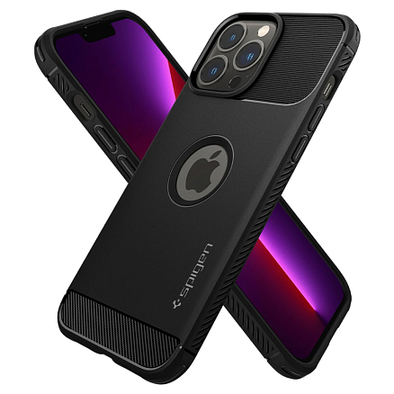 Чехол для iPhone 13 Pro Max гелевый Spigen SGP Rugged Armor черный