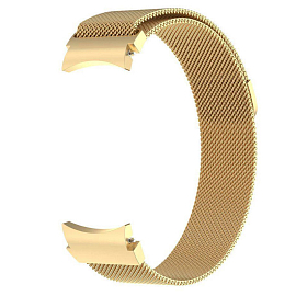 Ремешок-браслет для Samsung Galaxy Watch 4, 5, 5 Pro 40, 42, 44, 45 и 46 мм миланское плетение Tech-Protect MilaneseBand 2 золотистый