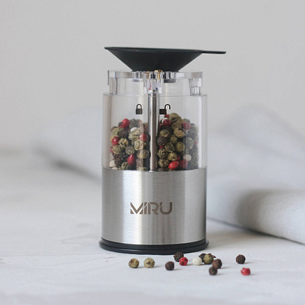 Электрическая мельница для специй Miru Velor серая