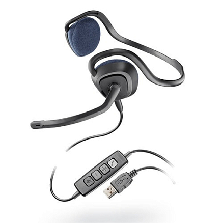 Наушники Plantronics Audio 648 накладные с микрофоном и пультом управления для компьютера в USB порт
