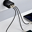 Зарядное устройство сетевое с двумя USB и Type-C входом 3А 30W Baseus Compact (быстрая зарядка PD, QC 3.0) черное