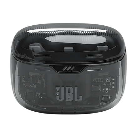 Наушники TWS беспроводные JBL Tune Beam Ghost вакуумные с микрофоном прозрачно-черные