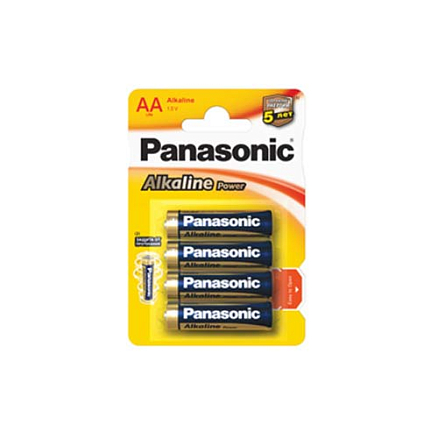 Батарейка LR6 Alkaline (пальчиковая большая AA) Panasonic упаковка 4шт.