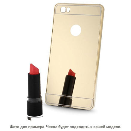 Чехол для iPhone 4, 4S гелевый GreenGo Mirror золотистый
