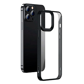 Чехол для iPhone 13 Pro Max гибридный Baseus Crystal черный