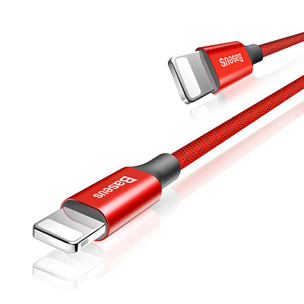 Кабель USB - Lightning для зарядки iPhone 1,8 м 2A плетеный Baseus Yiven красный