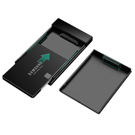 Корпус для внешнего жесткого диска 2.5 дюйма USB 3.0 Ugreen US221 30848 черный