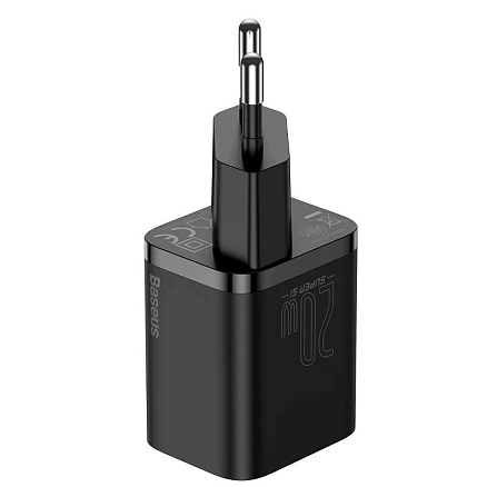 Зарядное устройство сетевое Type-C 20W с кабелем Lightning Baseus Super Si TZCCSUP-B01 (быстрая зарядка PD) черное