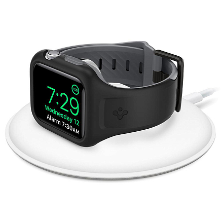 Чехол с ремешком для Apple Watch 40 мм гелевый Spigen Liquid Air Pro черный