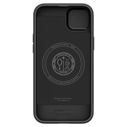 Чехол для iPhone 14 Plus гибридный Spigen Optik Armor MagSafe черный