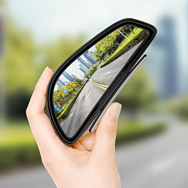 Дополнительное зеркало мертвой зоны для автомобиля Baseus Large View черное 2 шт.