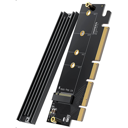 Адаптер PCI-E 4.0 - M.2 NVME для SSD Ugreen CM465 черный