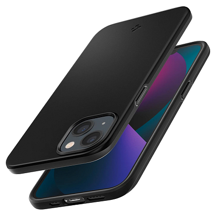 Чехол для iPhone 13 mini пластиковый тонкий Spigen Thin Fit черный