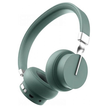 Наушники беспроводные TFN Nova накладные с микрофоном зеленые