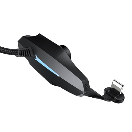 Кабель USB - Lightning для зарядки iPhone 1,2 м 2.4А игровой плетеный Baseus Colorful черный