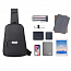 Рюкзак однолямочный WiWU Mijia Cross Body с отделением для планшета и USB портом черный