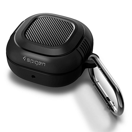 Чехол для Samsung Galaxy Buds Live, Buds Pro гелевый Spigen SGP Rugged Armor черный