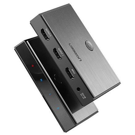 HDMI Splitter (разветвитель) на 2 порта (1 HDMI вход на 2 HDMI выхода) Ugreen CM186 черный