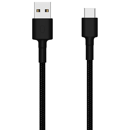 Кабель Type-C - USB для зарядки 1 м 3А плетеный Xiaomi SJV4109GL (быстрая зарядка) черный