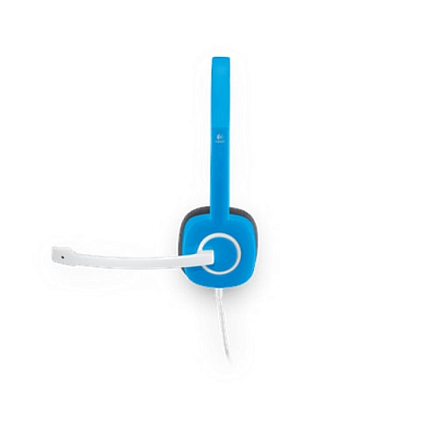 Наушники Logitech H150 накладные с микрофоном для компьютера синие