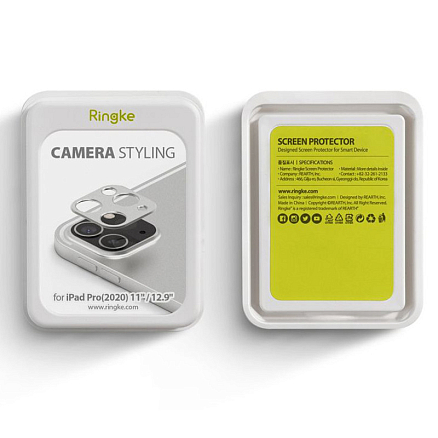 Защитная крышка на камеру iPad Pro 11, Pro 12.9 2020 Ringke Camera Styling серебристая