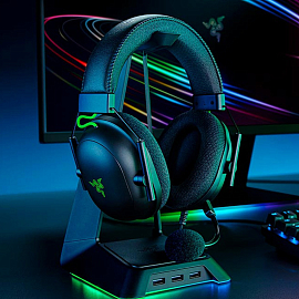 Наушники Razer BlackShark V2 полноразмерные с микрофоном и подсветкой игровые черные