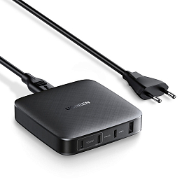 Зарядное устройство сетевое с USB и тремя Type-C входами 100W Ugreen CD226 (быстрая зарядка PD, QC) черное