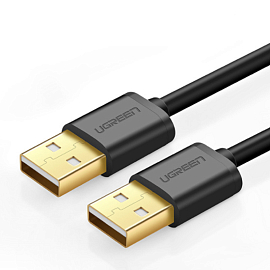 Кабель USB 2.0 - USB 2.0 (папа - папа) длина 1 м Ugreen US102 черный
