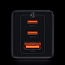Зарядное устройство сетевое с USB и двумя Type-C входами 3А 65W Baseus GaN3 Pro (быстрая зарядка QC 4.0, 3.0, PD) черное