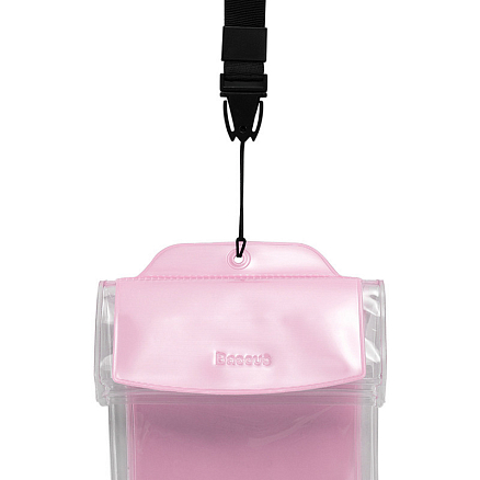 Водонепроницаемый чехол для телефона до 7 дюймов Baseus Safe Airbag розовый