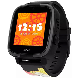 Детские умные часы с видеозвонками и GPS трекером Elari FixiTime Fun черные