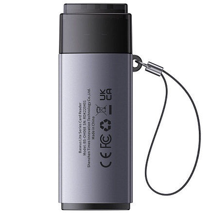 Картридер USB 3.0 - SD, microSD Baseus Lite серый