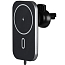 Держатель автомобильный на панель и в решетку обдува с беспроводной зарядкой MagSafe (быстрая) TFN MagAero Car черный