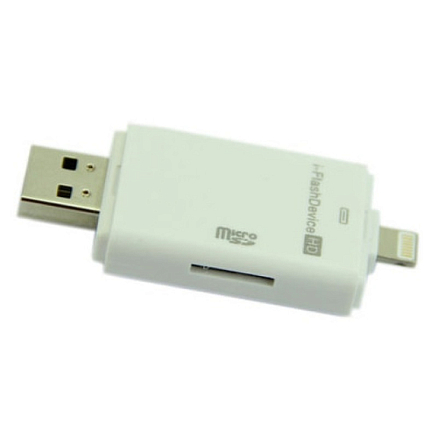 Адаптер Apple Lightning - USB с microSD картридером для iPhone, iPod, iPad i-Flash HD