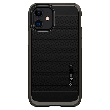 Чехол для iPhone 12 Mini гибридный Spigen Neo Hybrid черно-серый