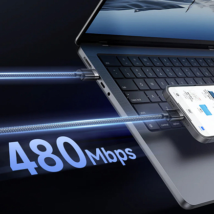 Кабель McDodo CA-2000 USB Type-C - USB Type-C (1.2 м, черный)