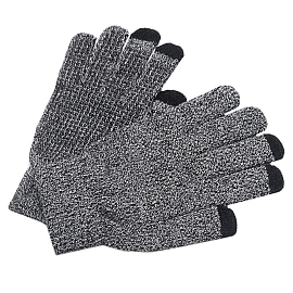 Перчатки трикотажные для емкостных дисплеев Greengo (Польша) N-06 черно-серые
